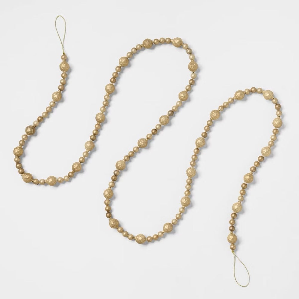 Gold Bead Christmas Garland - Threshold™ designed with Studio McGee